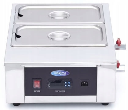 Chocolate Heater Melter 2x 1/3GN 10cm MAXIMA 09374050 Packaging status original