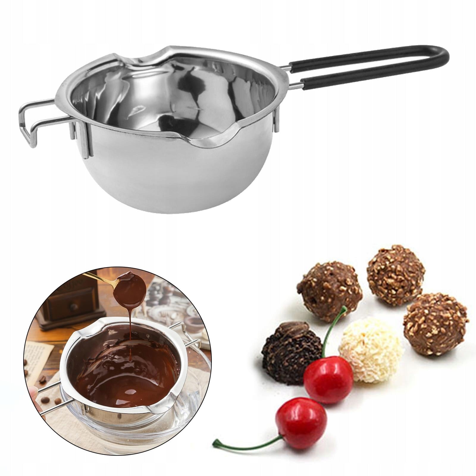 Chocolate Melting Pot 480ml Multifunction Wax Melting Black Handle Brand no brand