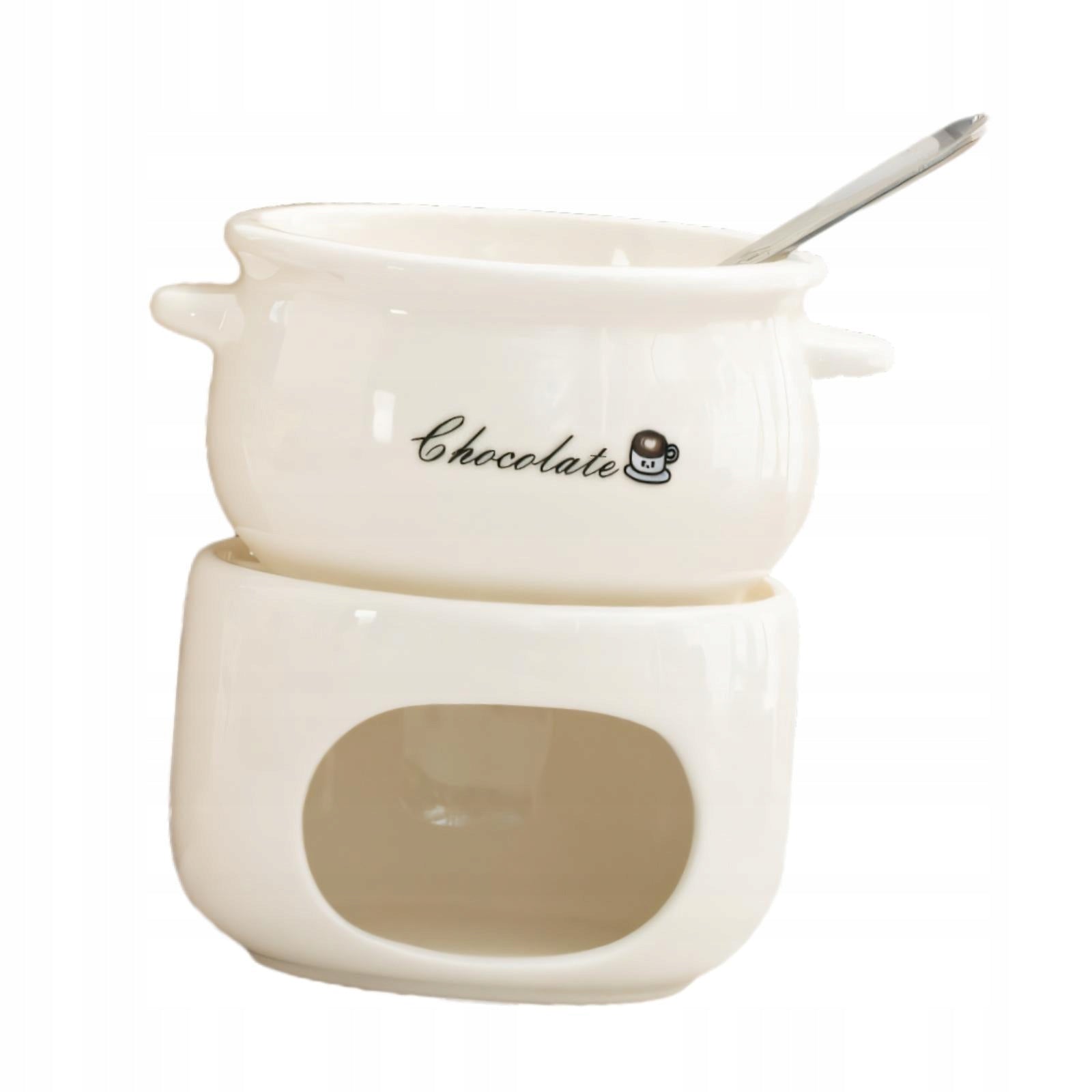 Chocolate Melting Pot, Cheese Serving Set, Fondue Chocolate, Melted White