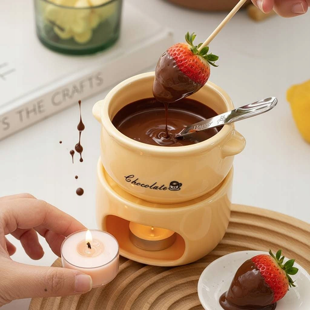 Chocolate Melting Set Home Spa Dessert Set Sweet Evening Brand no brand