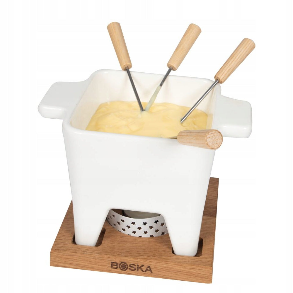 Chocolate cheese FONDUE SET, ceramic, K3