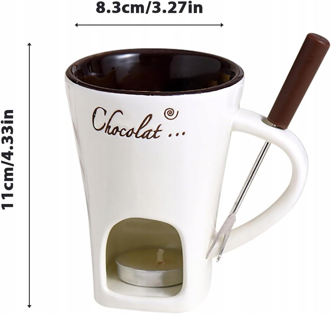 Chocolate fondue mug Cheese fondue mug Heating mug Manufacturer code 69776525