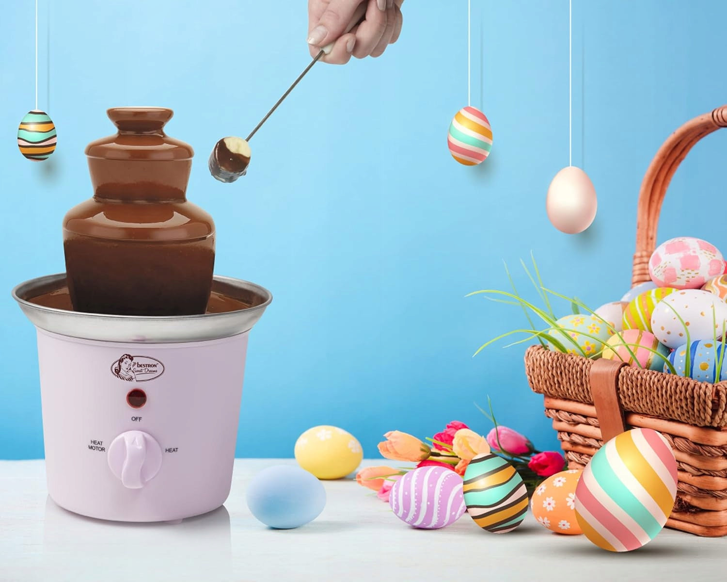 Chocolate fountain Bestron pink 60 W Brand Bestron