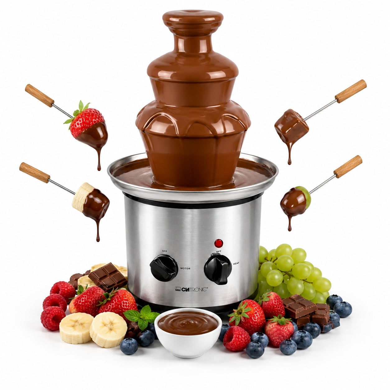 Chocolate fountain Clatronic SKB3248 silver/grey 42 W