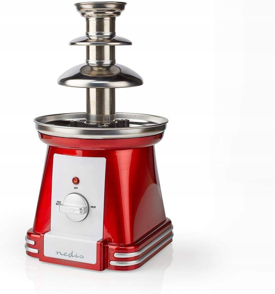 Chocolate fountain Nedis red 90 W Dominant color red