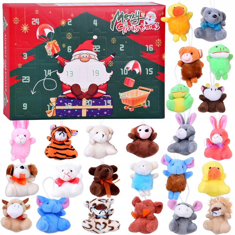 Christmas ADVENT CALENDAR - plush animal pendant ZA5857