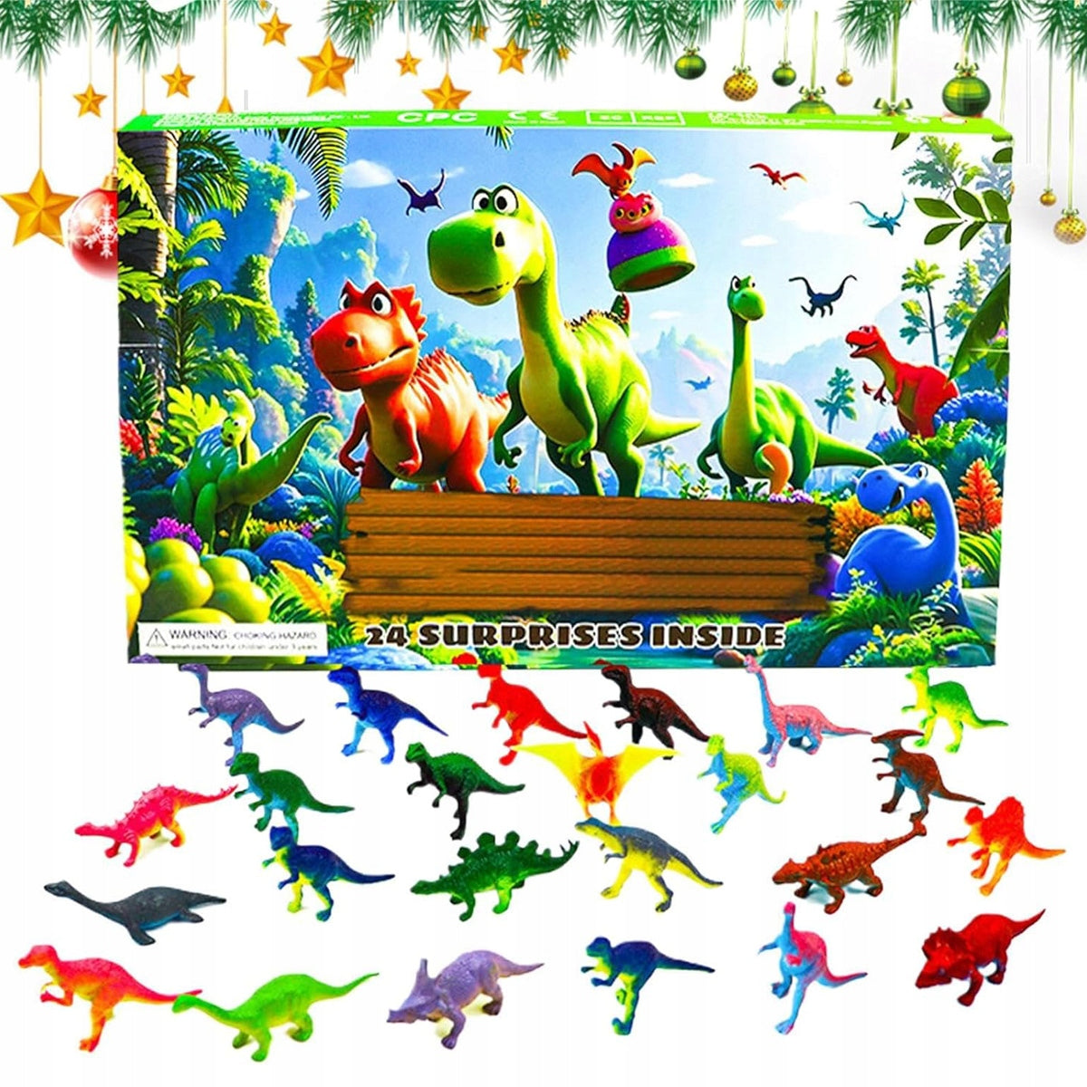 Christmas Advent Calendar 2025 – Realistic dinosaur models 24pcs Manufacturer code 4027097929386