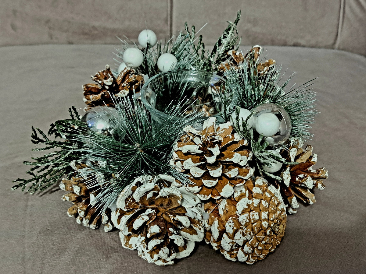 Christmas Candle Holder Reed Cones Christmas Table Decoration Christmas Packaging status original
