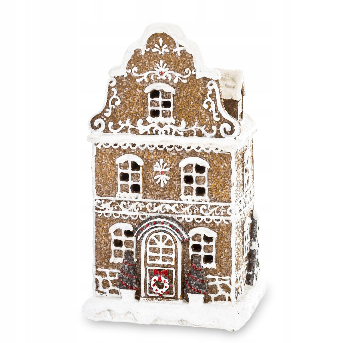 Christmas Figurine Gingerbread House Townhouse LED Christmas Gift