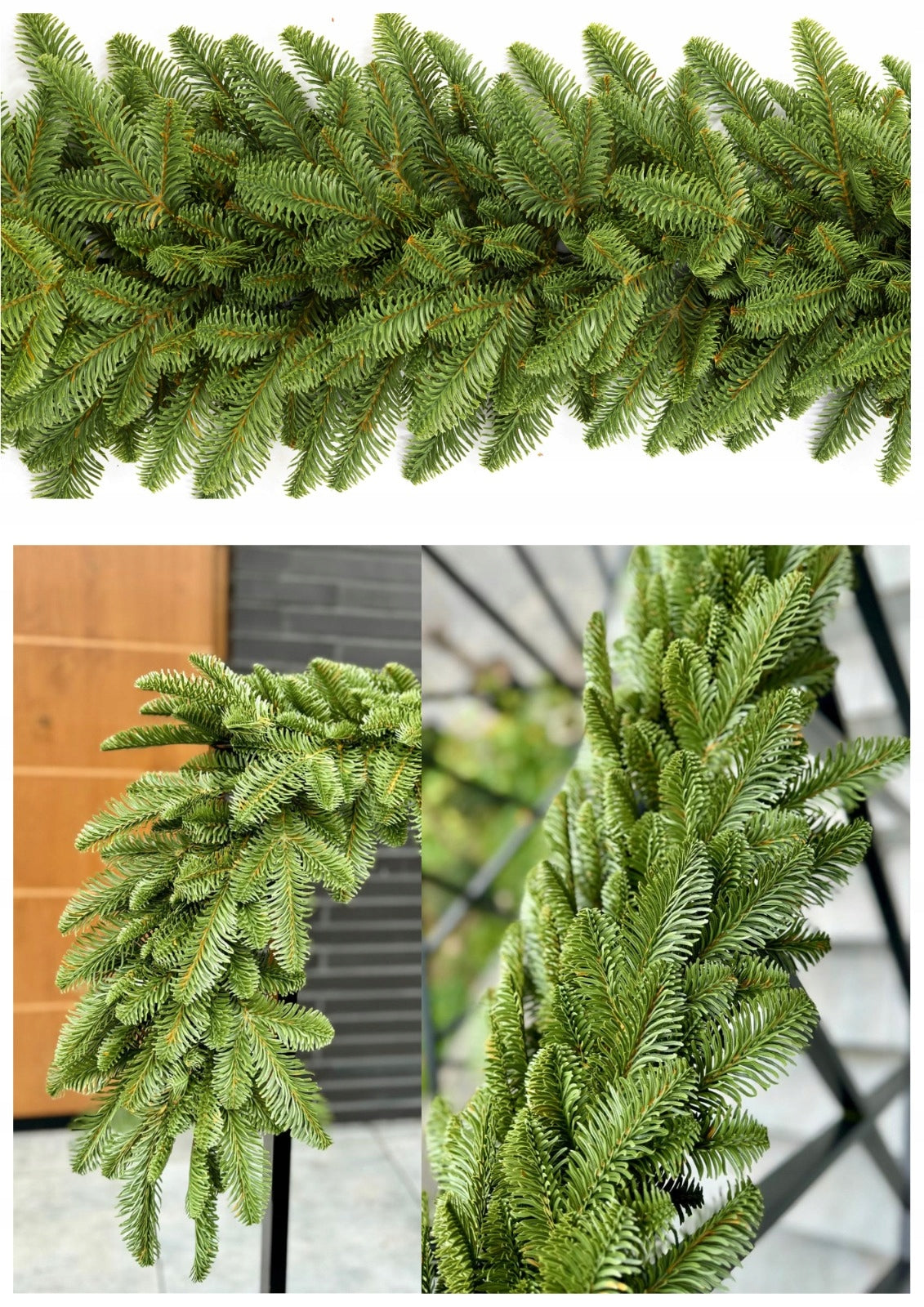 Christmas Fir Garland Light Green 2D 100% PE 100 cm silicone as live Packaging status original