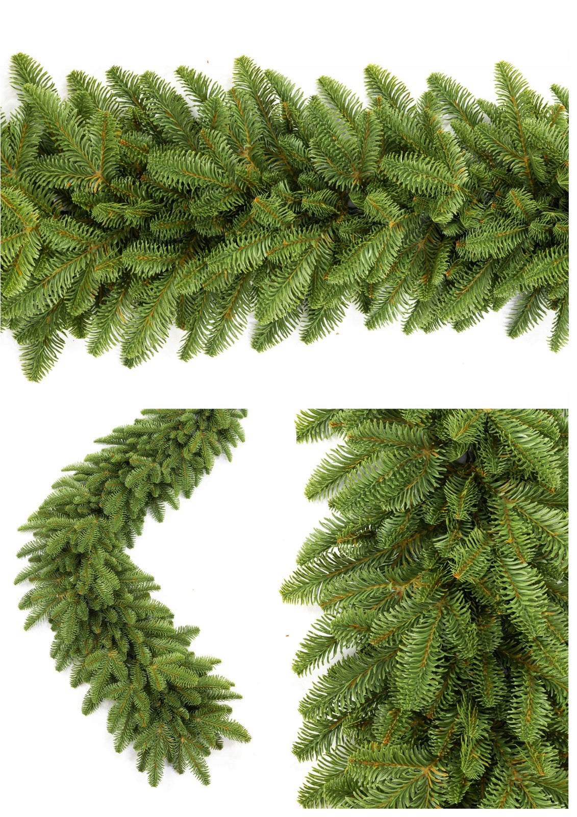 Christmas Fir Garland Light Green 2D 100% PE 100 cm silicone as live
