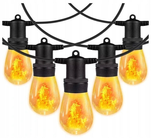 Christmas Garland Light Outdoor Lights 15m 15xLED Chain Fire