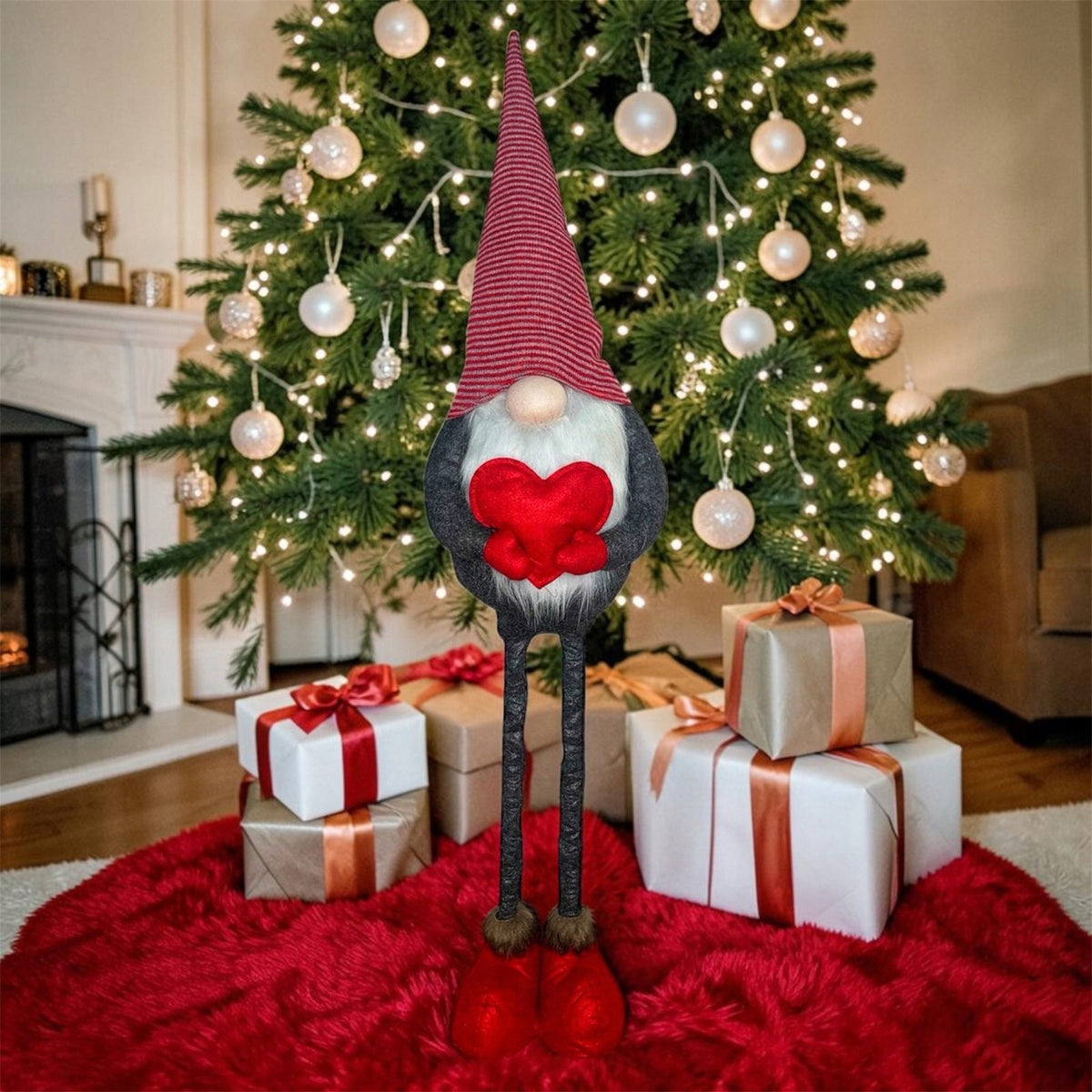 Christmas Gnome Large 115 cm Gnome Telescopic Adjustable Figurine Packaging status original