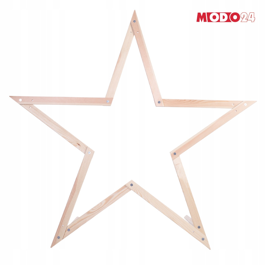 Christmas Hanging Star Compact ModoStar 189cm Natural Wooden Brand Modo24