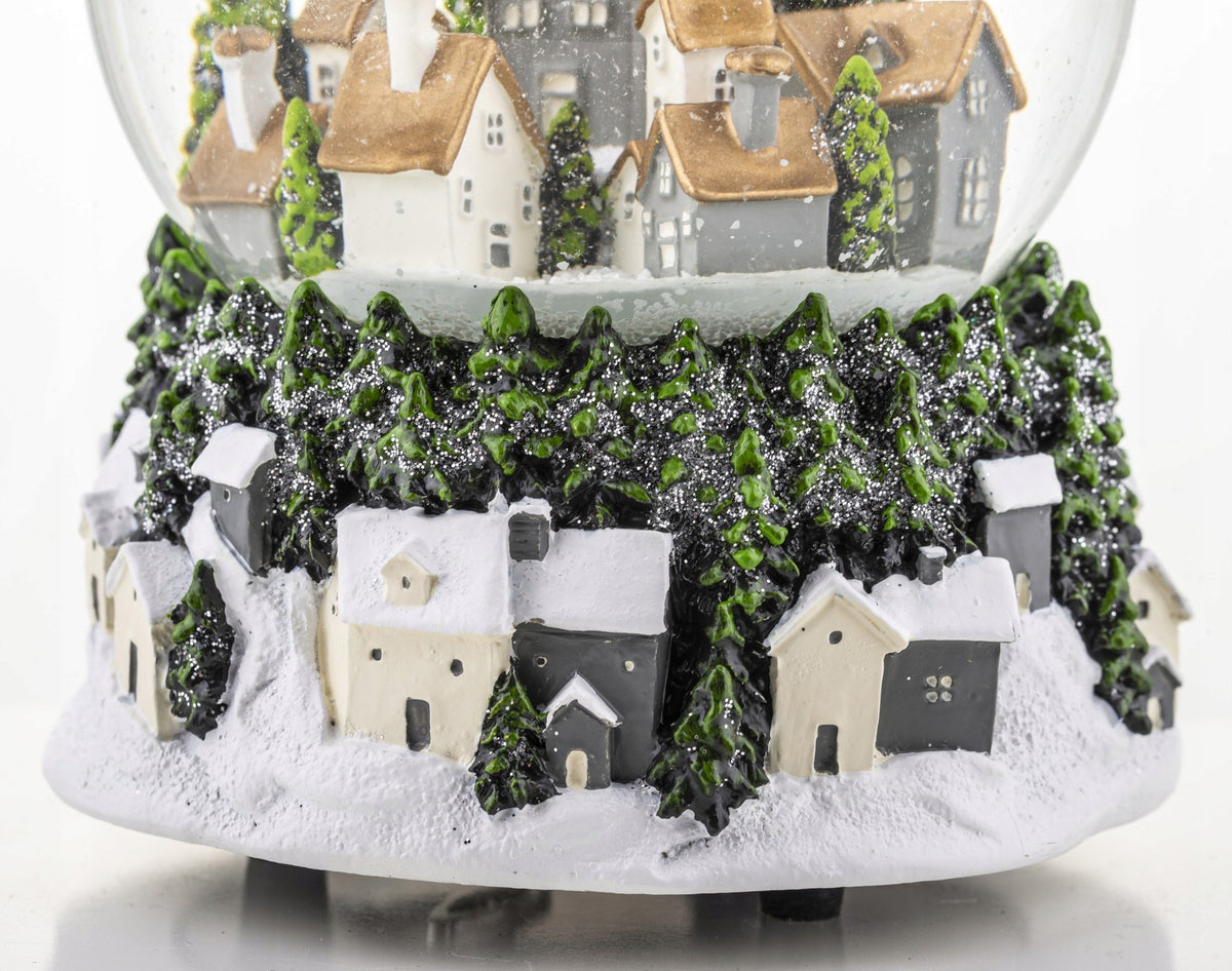 Christmas Music Box Glass Ball White Christmas Snow Packaging status original