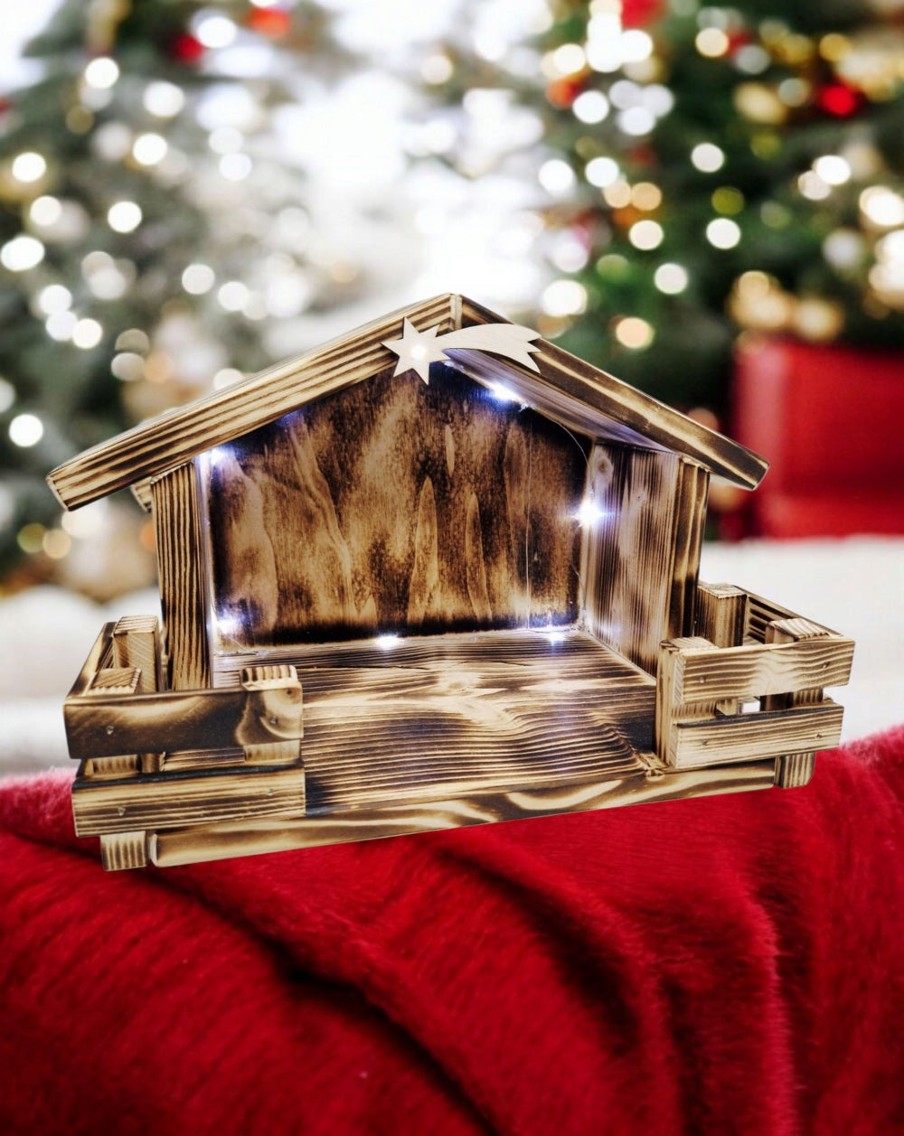 Christmas Nativity Scene Wooden Tanned Base DIY Brand no brand