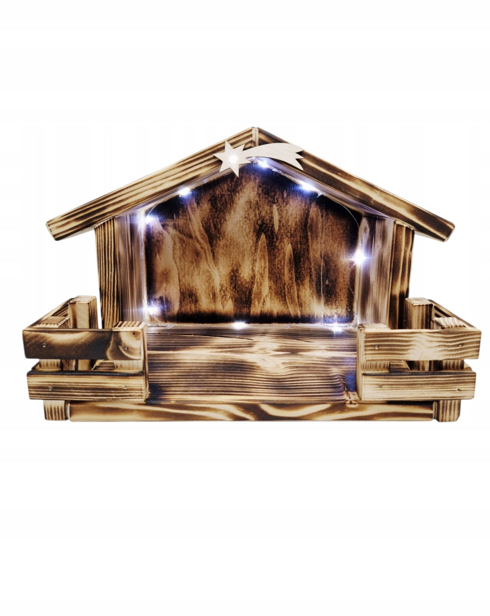 Christmas Nativity Scene Wooden Tanned Base DIY