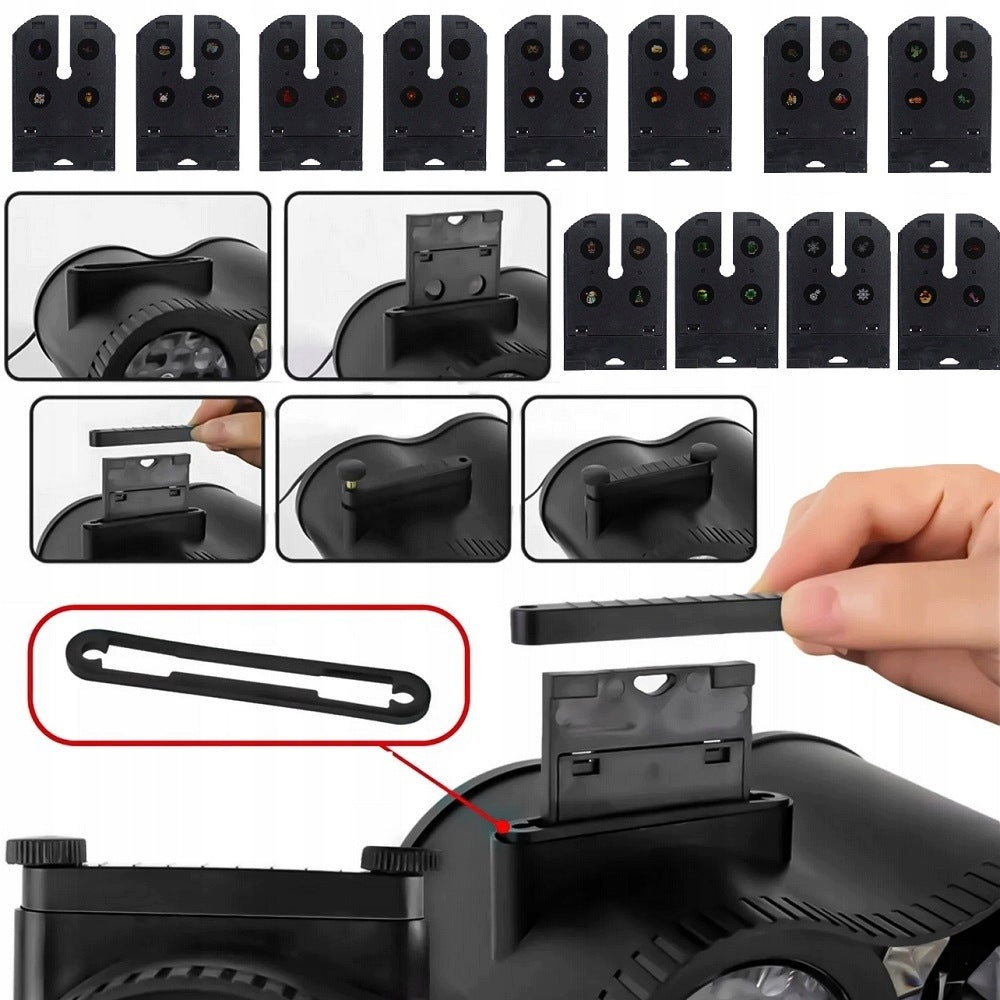 Christmas Projector for Home Headlight Snow Christmas Tree New Year's Eve IP44 Brand AjieQaQ