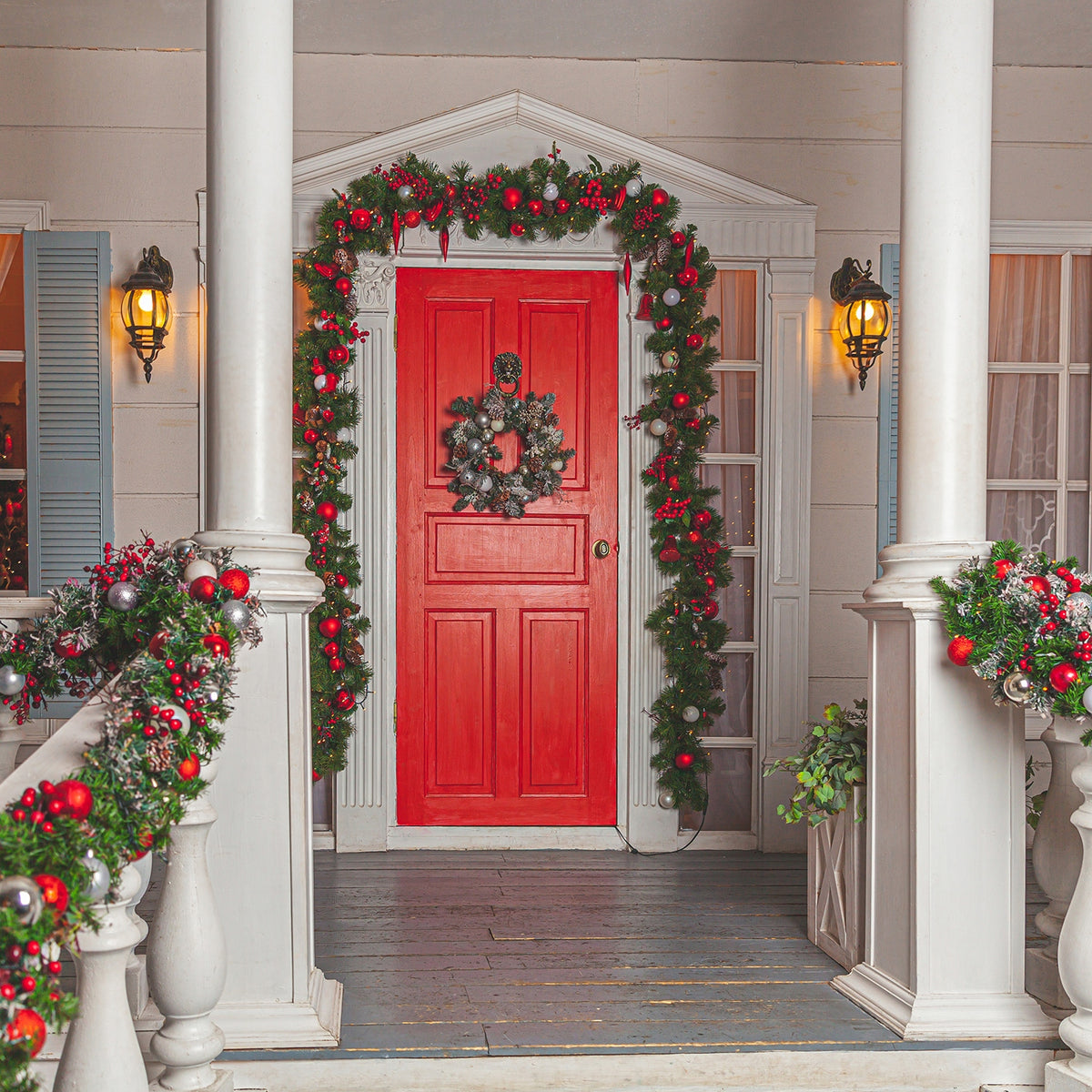 Christmas Reed Door Wreath Decorative Ornament 60cm Dense XXL Manufacturer code 22298