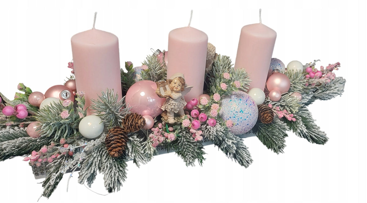 Christmas Reed with Candles Standing Decoration Christmas Composition
