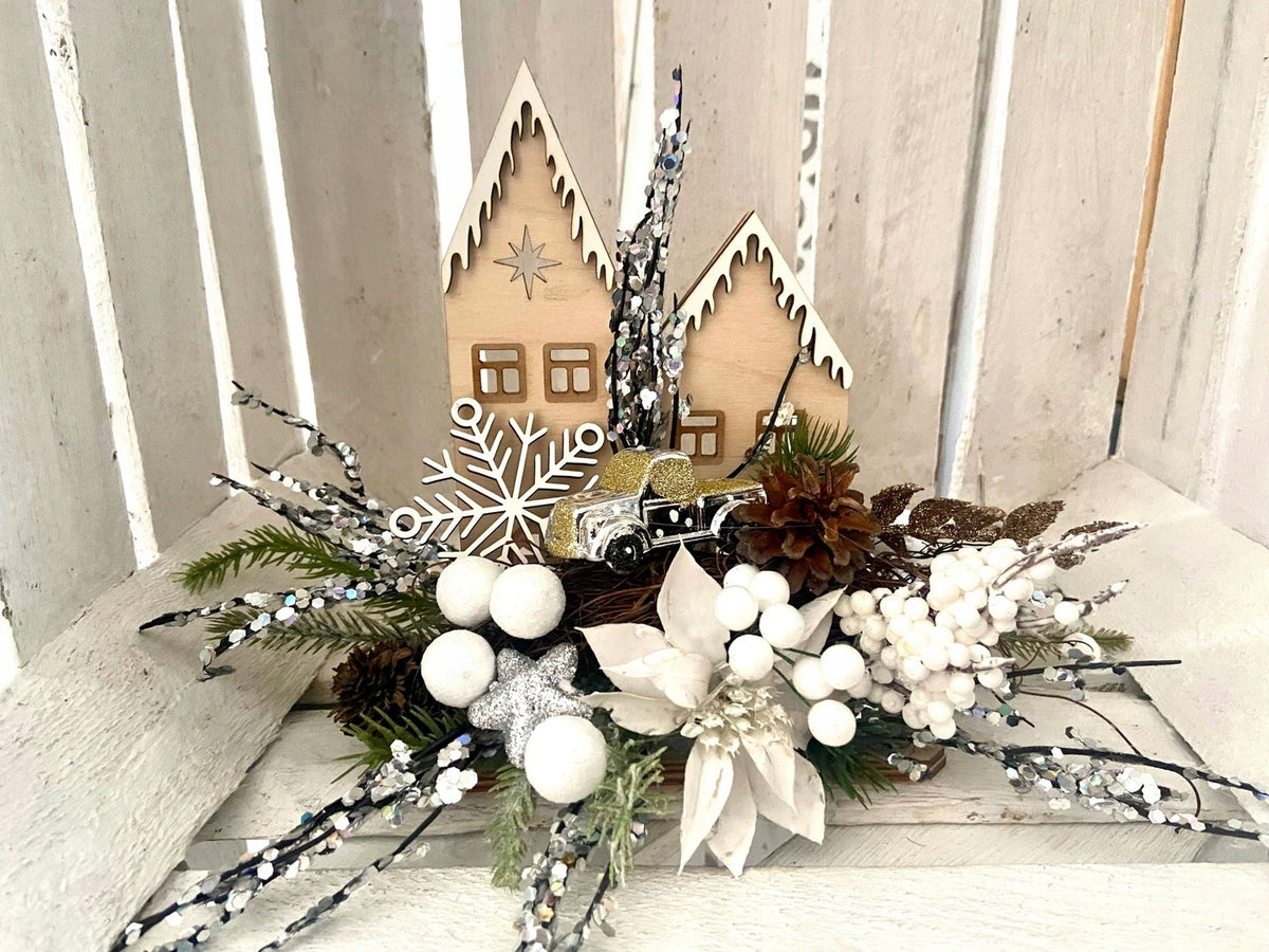Christmas Reed with Cottages Christmas Decorations Reed Accessories Manufacturer code ANMA