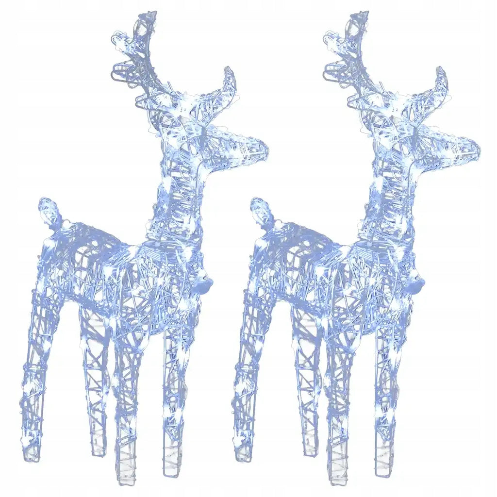Christmas Reindeer, 2 Pack, 80 Cold White LED, Acrylic
