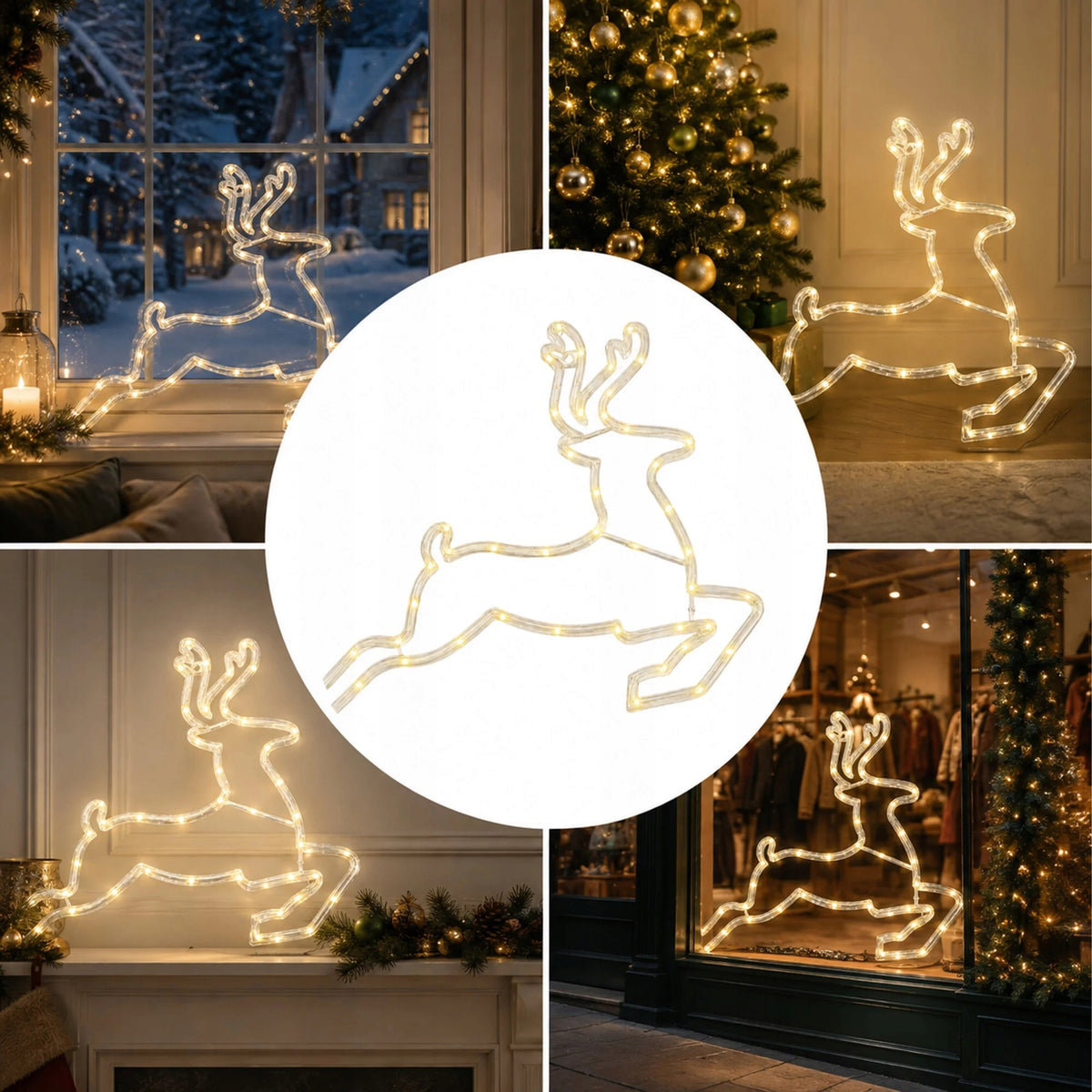 Christmas Reindeer 43 Led White Warm Decoration Ornament Lamp 46cm Christmas Manufacturer code KUGO Xmas Renifer Świąteczny 43 Biały Ciepły