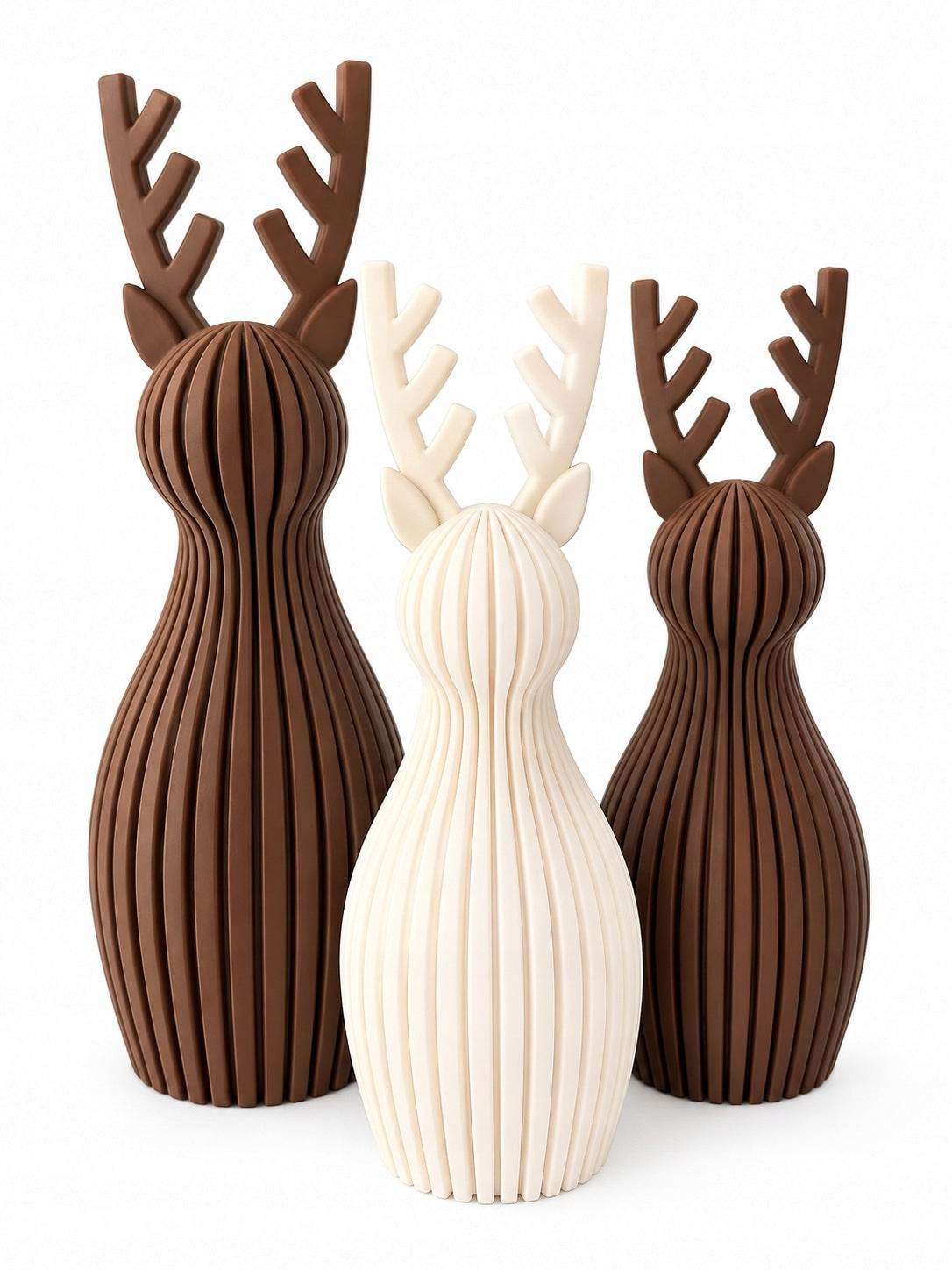 Christmas Set 3 x REINDEER Decorative REINDEER Beige Boho Home Decoration