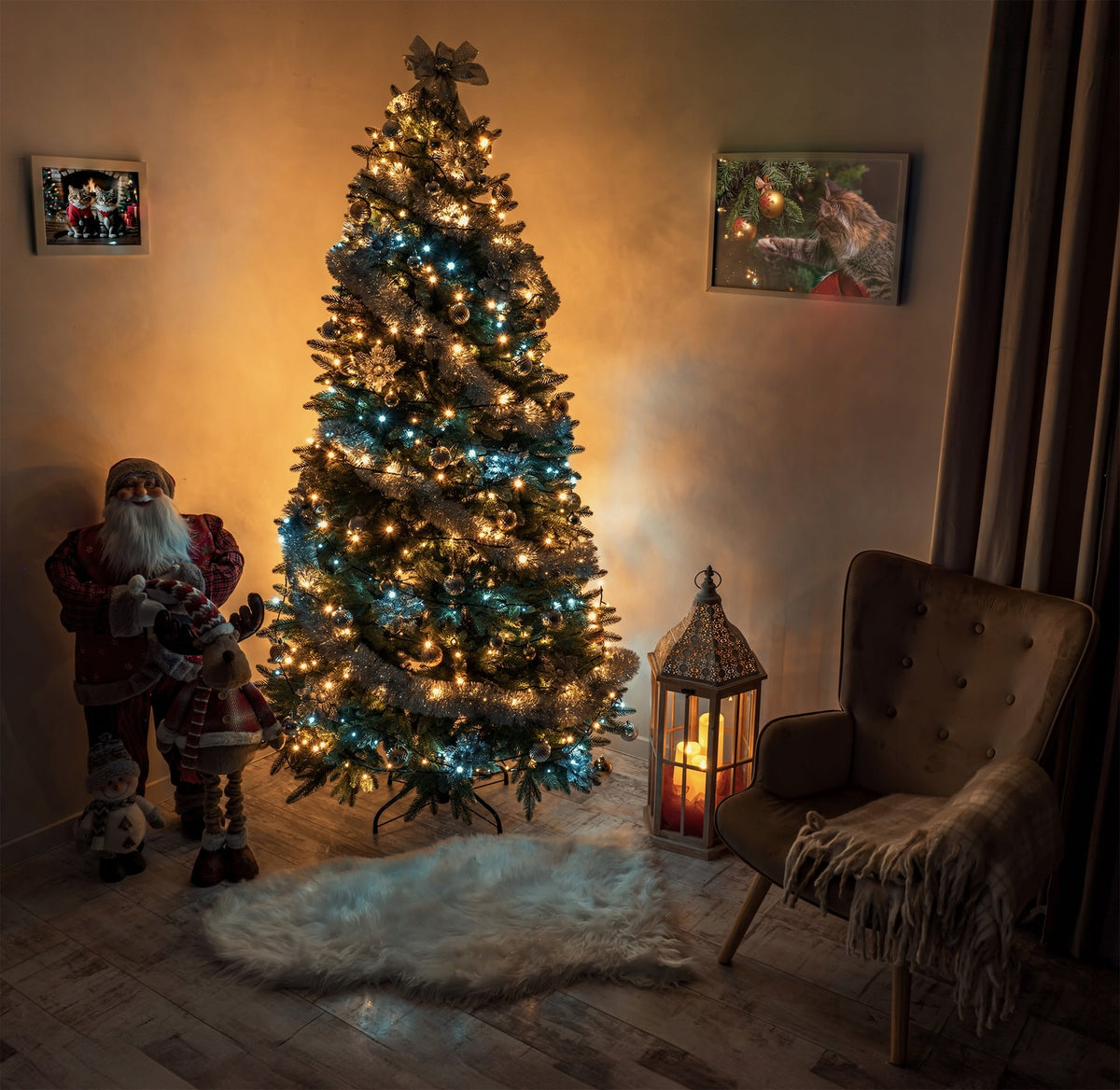 Christmas Tree Artificial 220cm Premium 100% PE LIKE LIVE MEGA DENSE 740 tips Manufacturer code PE 180 CHOINKA SOSNA JODŁA ŚWIERK