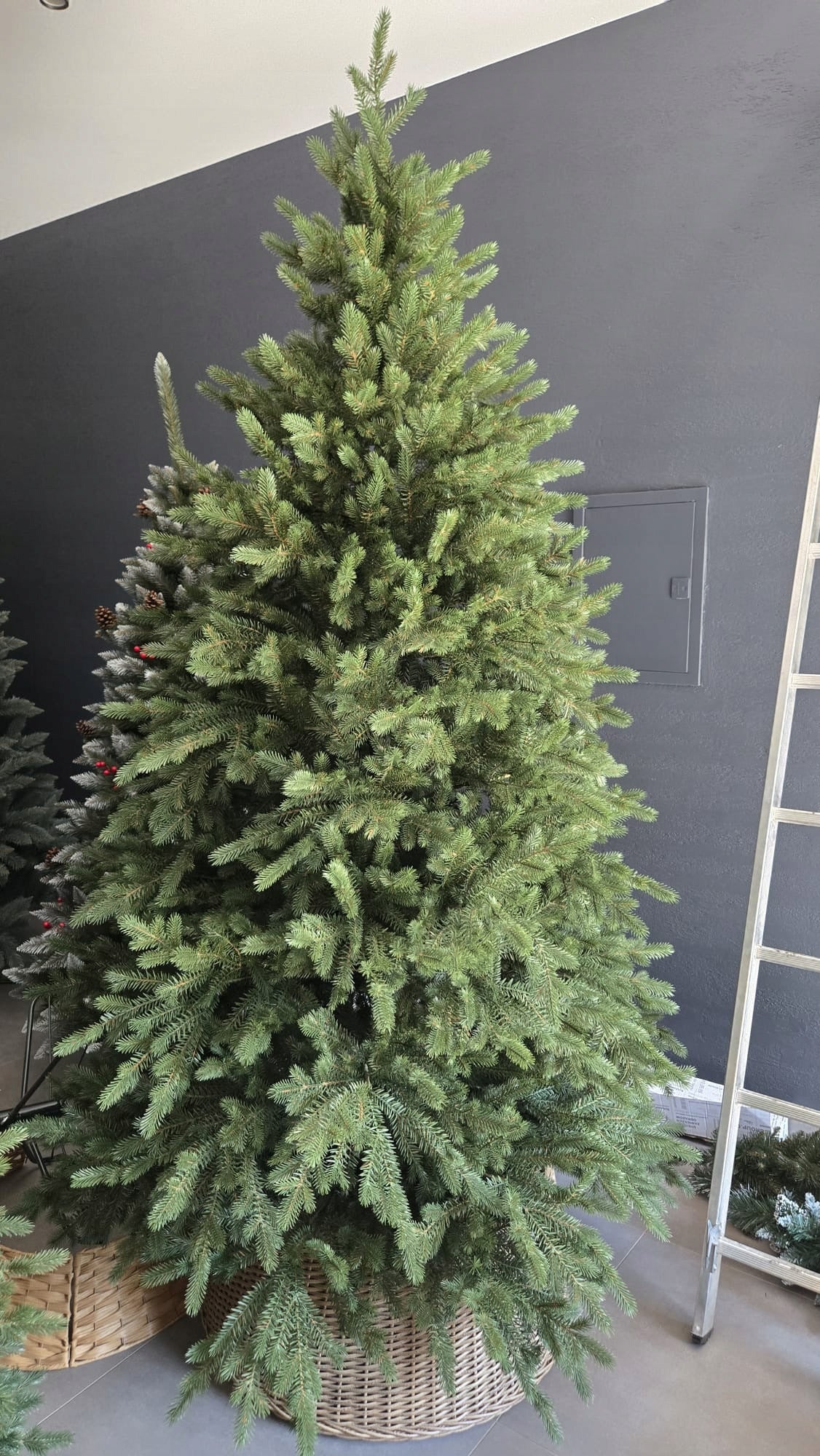 Christmas Tree Artificial 250 cm SPRUCE IMPERIAL 100%PE Mega Dense Spread Stand Brand Art-Trans