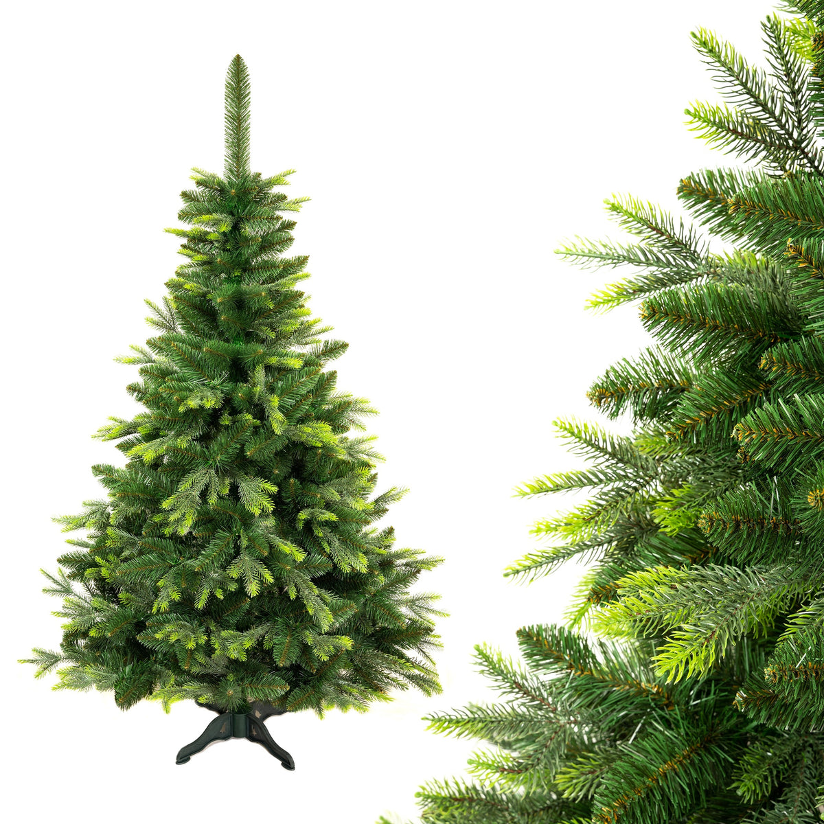 Christmas Tree Artificial Pine 220 cm Like Living Dense Fluffy Green PE PVC
