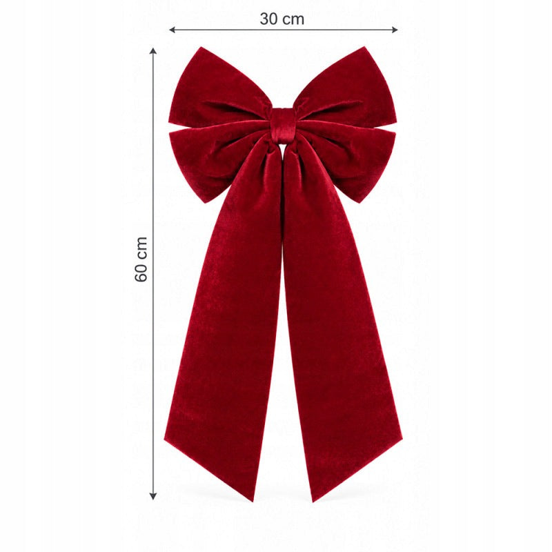 Christmas Tree Bow Large Decorative Christmas Decoration XL Red 60x30 cm Packaging status original