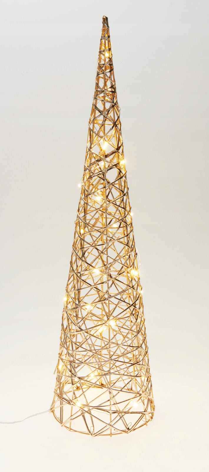 Christmas Tree LED Cone 60 cm Gold Transparent Decoration