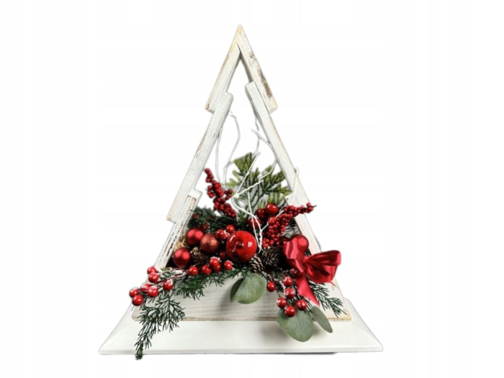 Christmas Tree Reed For Cemetery in Red