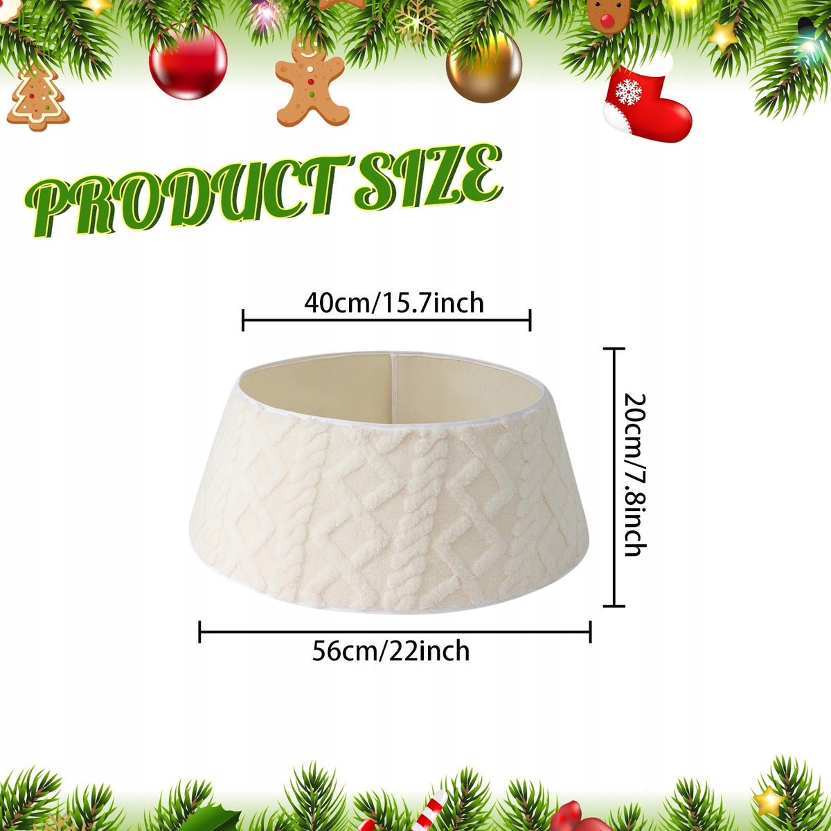 Christmas Tree Ring Tree Skirt Folable Parties Plush for Xmas Luxury Base B Packaging status original