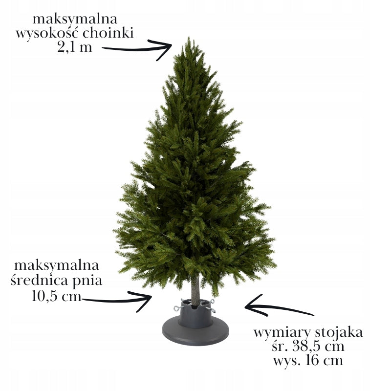 Christmas Tree Stand SILVER Modern Water Container 2,1m STABLE Plastic Manufacturer code H5110S