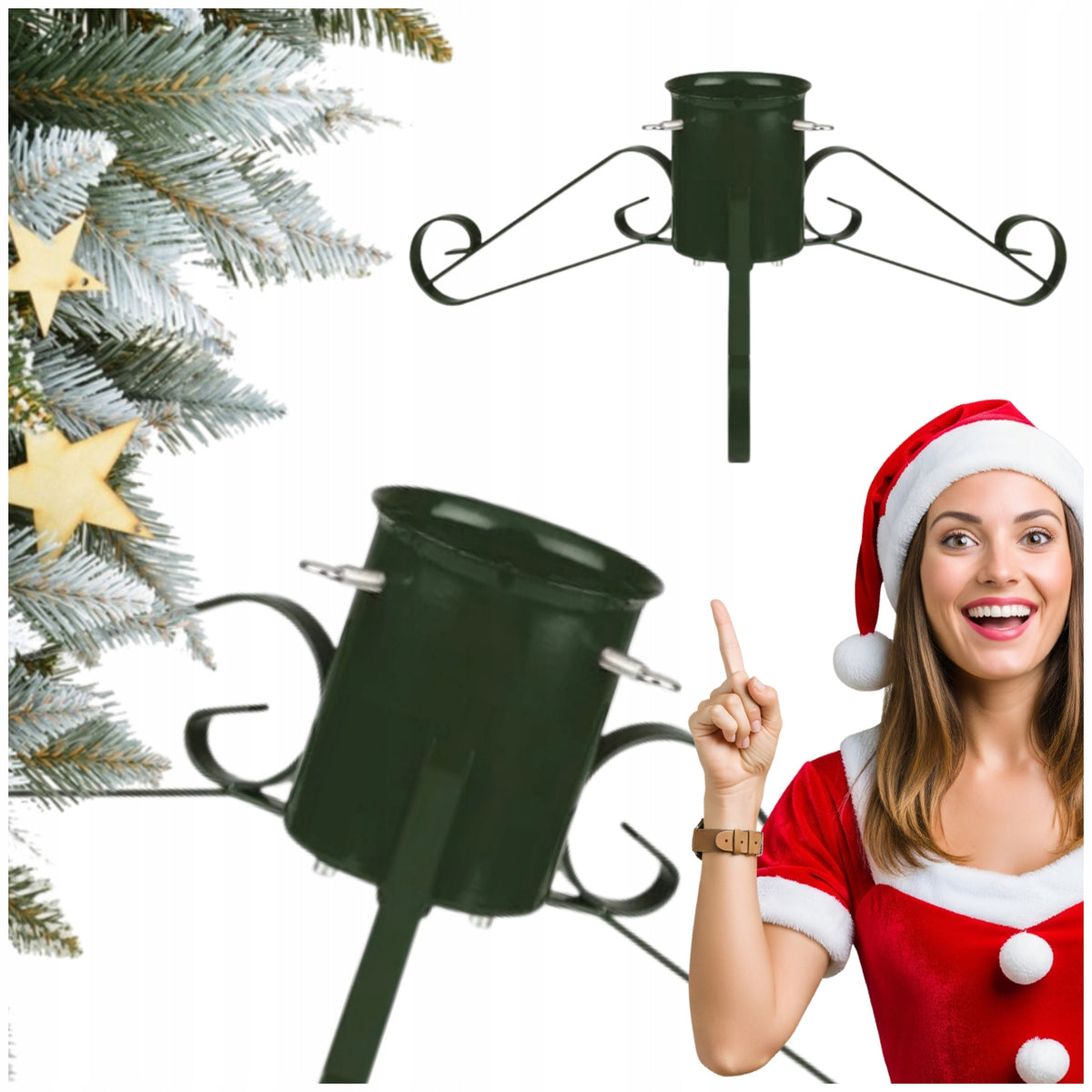 Christmas Tree Stand Tree Base 0,7L TO 2M Stable Green For Water
