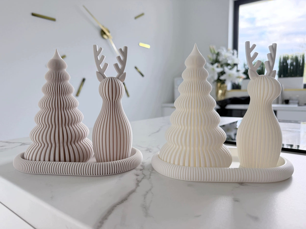 Christmas Tree and Reindeer Decorative Loft Japandi 3D Christmas Set Manufacturer code mooons1
