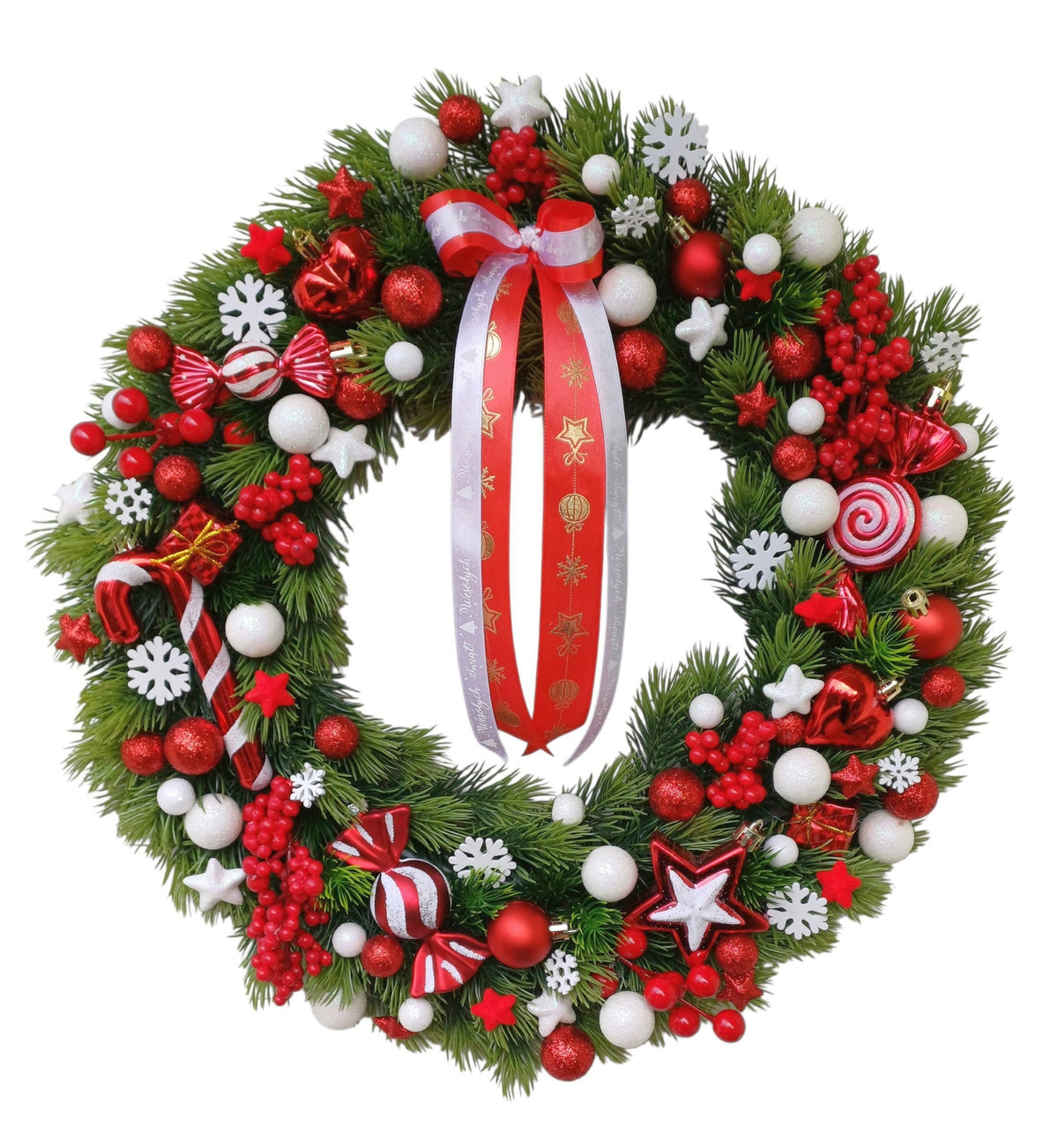 Christmas Wreath 43 cm Reed Christmas Door Wreath