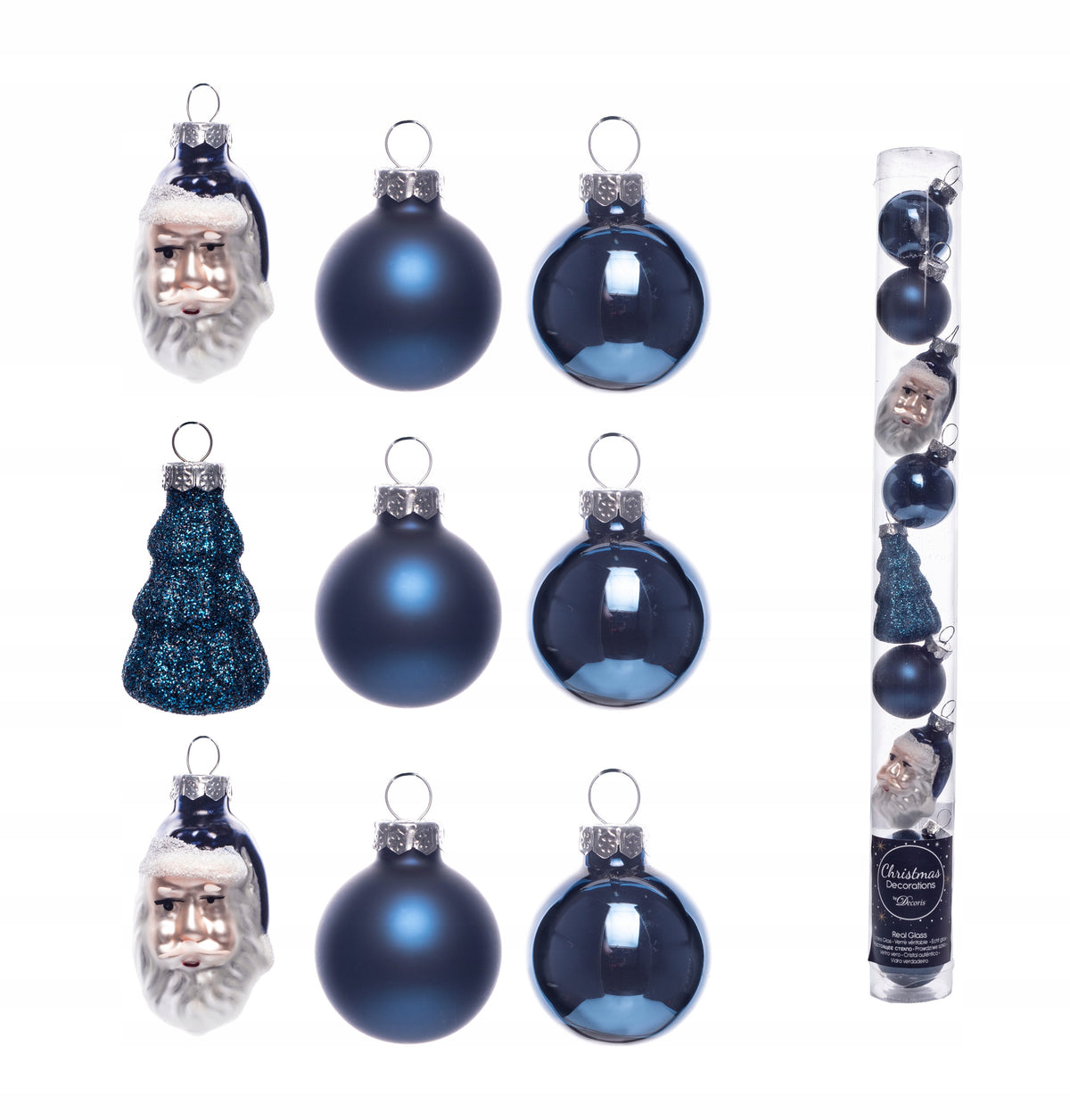 Christmas balls SANTA CLAUS Christmas SNOWMAN set of 9 Manufacturer code MIX x9 SZKLANE BOMBKI