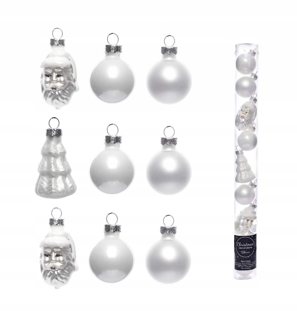 Christmas balls SANTA CLAUS Christmas SNOWMAN set of 9 Packaging status original