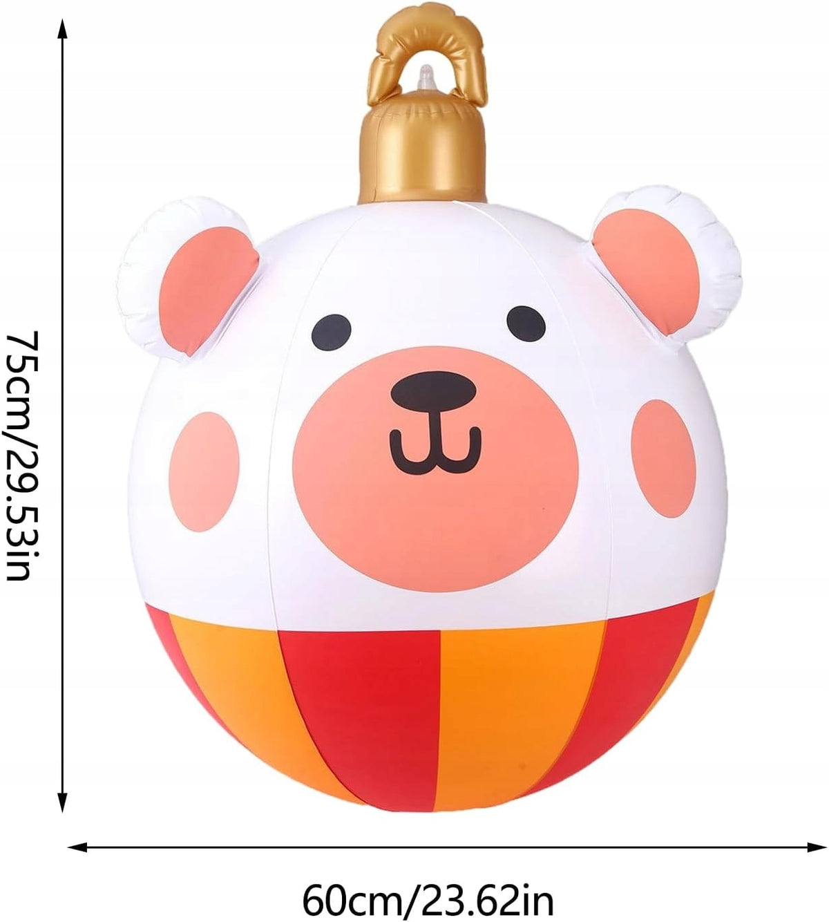 Christmas bauble 60 cm giant inflatable XXL outdoor inflatable BEAR Manufacturer code pcselekt-bombkamis