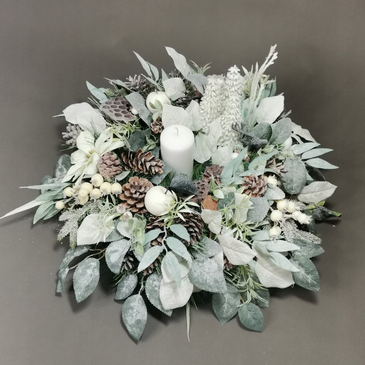 Christmas candle reed 50 cm Christmas wreath for cones table Brand no brand
