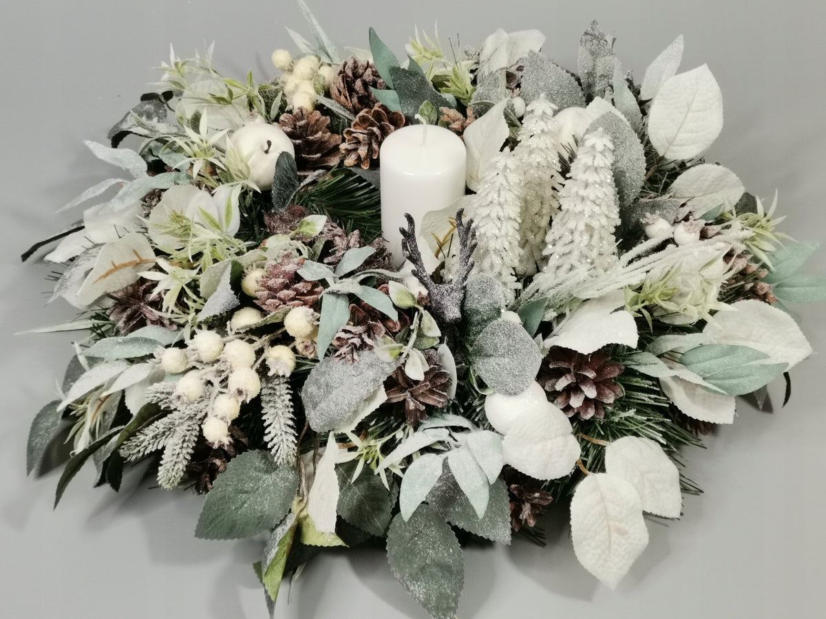 Christmas candle reed 50 cm Christmas wreath for cones table Manufacturer code 001