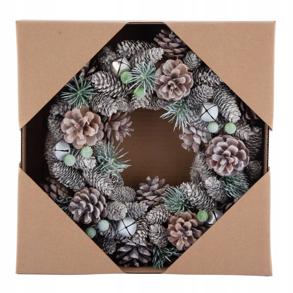 Christmas door wreath reed for table Altom Design white cones 30 cm Brand Altom Design