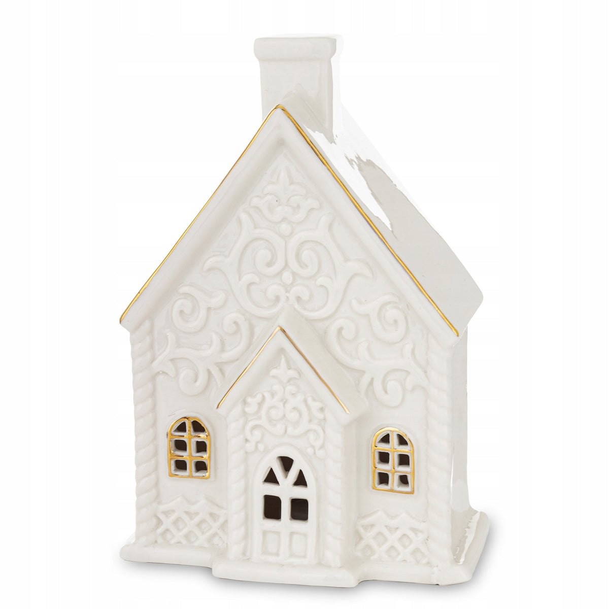 Christmas figurine ceramic white house led 17x12x7cm 168750 ART-POL