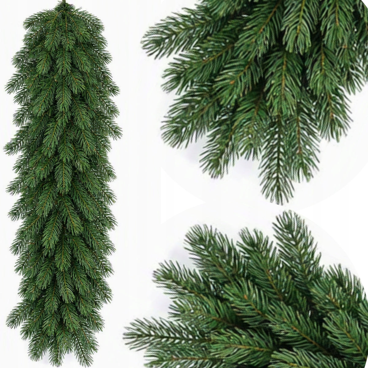 Christmas garland Pine for doors balustrade fireplace garland 100%PE 200cm