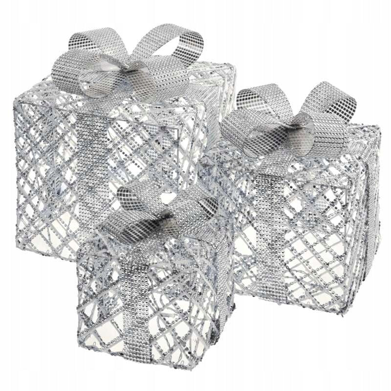 Christmas gifts under the Christmas tree 72 LED silver cold white timer IP44 EMOS