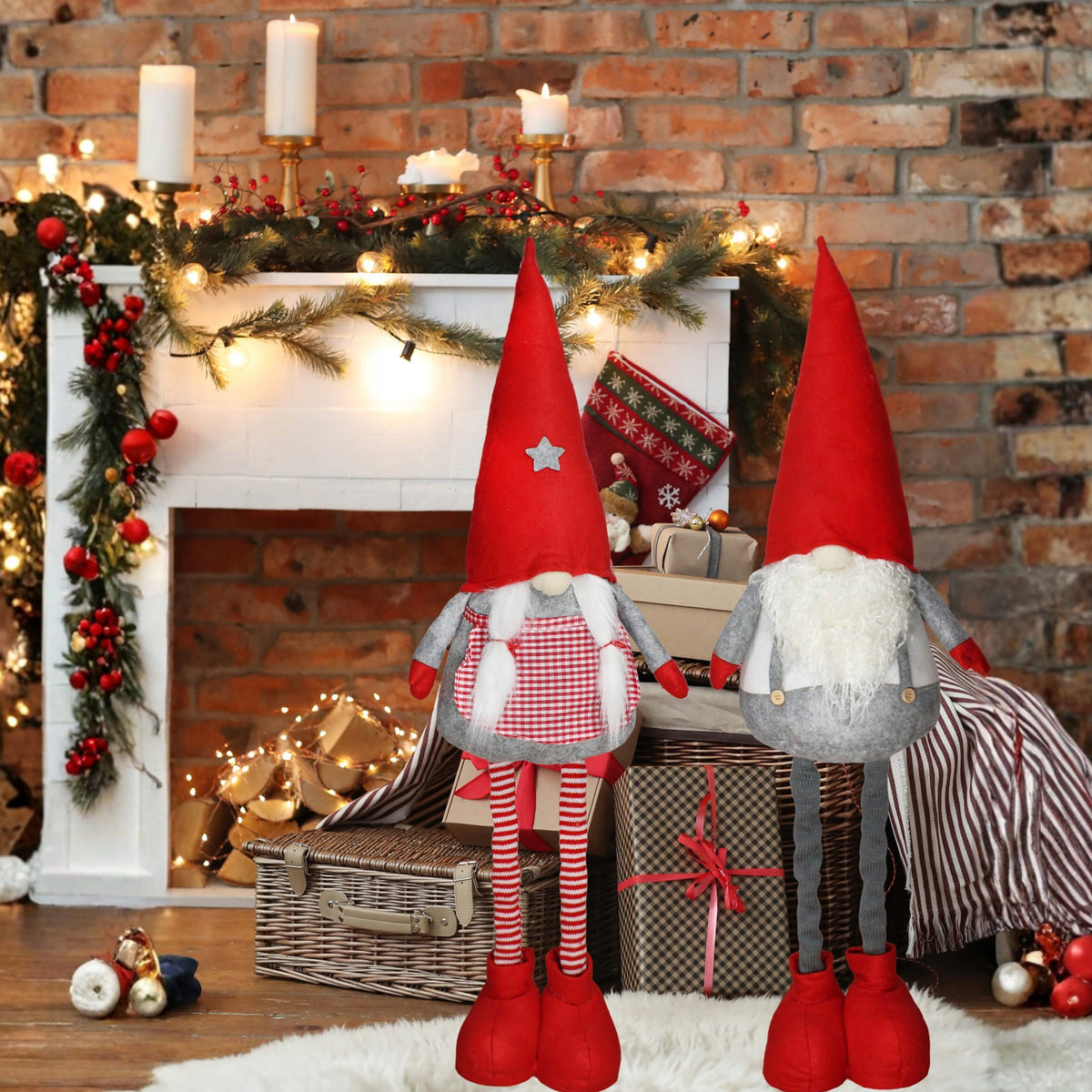 Christmas gnome LARGE 90cm leprechaun Christmas ornaments GIFT gnome Manufacturer code SKRZAT ŚWIĄTECZNY KRASNAL DUŻY HELKA