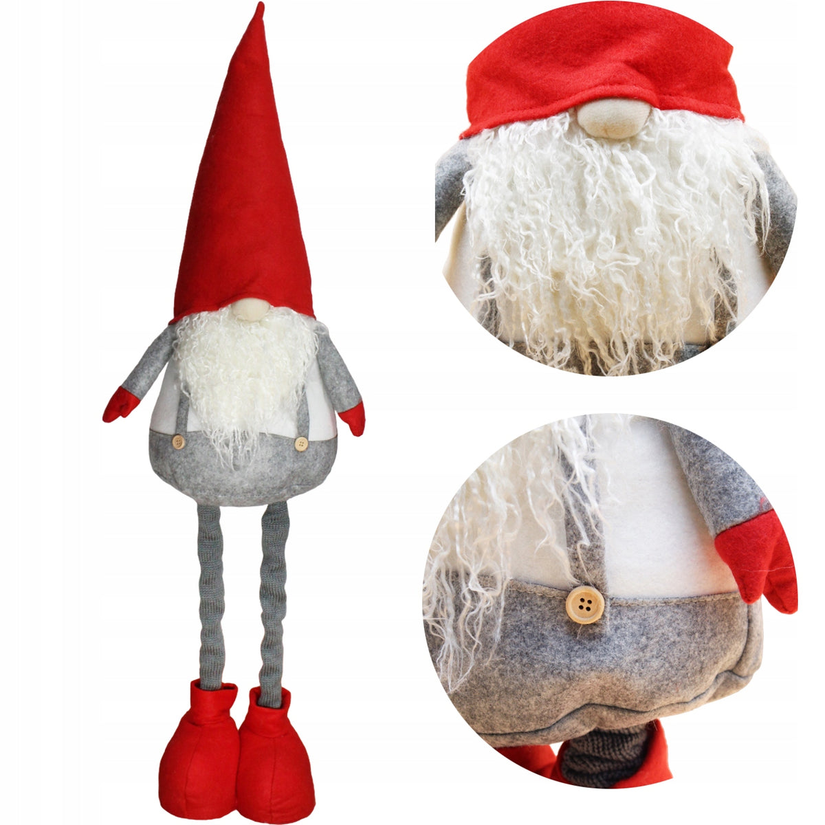 Christmas gnome LARGE 95cm leprechaun TELESCOPIC LEGS GNOME